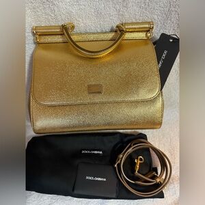 Dolce & Gabbana Gold Sicily Satchel